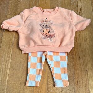 Grayson Threads Peach Bear Kids Set